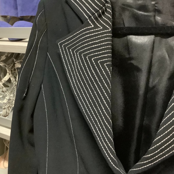 Mark Zunino Black Blazer Size 6 - Picture 2 of 5